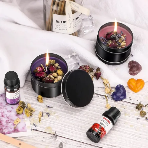 Vista 8 de Kit completo de fabricación de velas con fundidor de cera, suministros de fabricación, regalo de manualidades para niños, principiantes, adultos