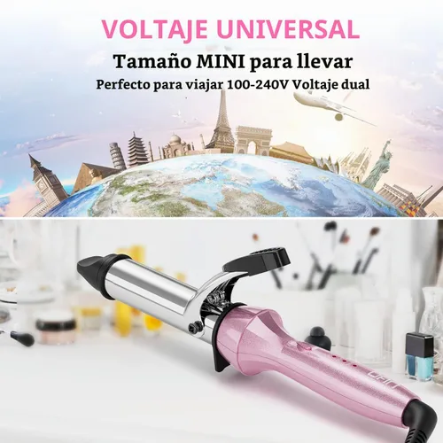 Vista 6 de Dan Technology Rizador de doble voltaje con barril de 1 pulgada, temperatura ajustable, apagado automático de 60 minutos para cabello largo y corto
