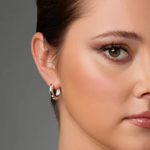 Vista 4 de MILLA Aretes tipo huggie de oro de 14 quilates o plata de ley para mujer, paquete múltiple e individuales, aretes para mujer, aretes de moda Y2K