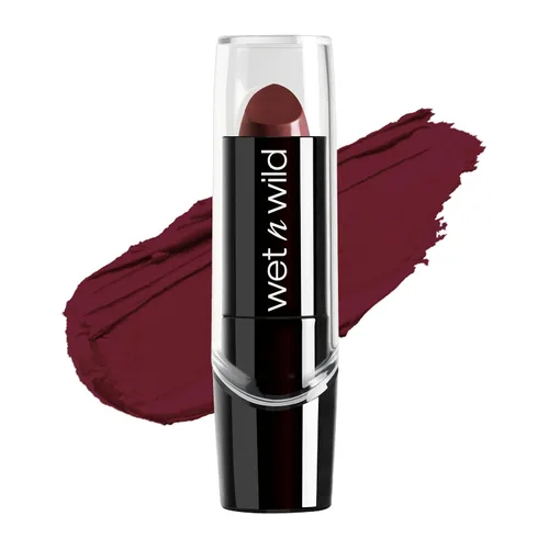 Vista 32 de wet n wild - Lápiz labial con acabado sedoso, color labial hidratante rico y acumulable, formulado con vitaminas A, E y macadamia para una Un breve