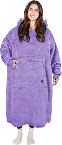 Vista 12 de Tirrinia - Sudadera con capucha de gran tamaño, manta de sherpa cómoda, reversible, gigante, para adultos, hombres, mujeres, adolescentes, esposa