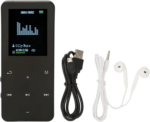 Vista 7 de Reproductor MP3 8G con Bluetooth, pantalla de 1.8 pulgadas, reproductor de música ultra delgado con reproducción de video, reducción de ruido, Negro