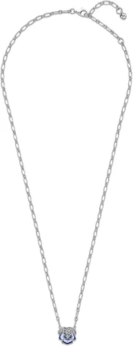 Vista 3 de PANDORA Collar con colgante de flor de pensamiento azul, Esmalte, Circonia cúbica