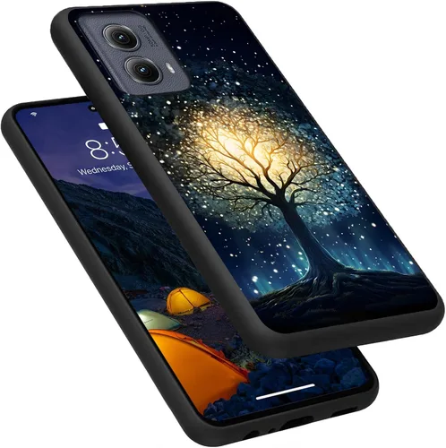 Vista 50 de Funda para Motorola Moto G Play 4G 2024, delgada y ligera, de silicona de TPU suave, color negro, ultrafina, para Motorola Moto G Play 4G 2024, Art