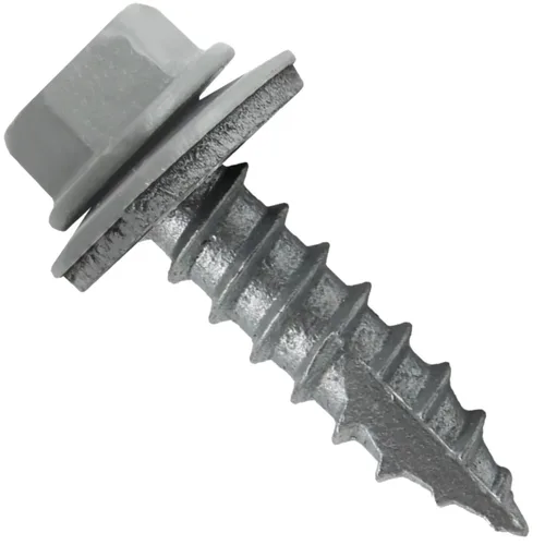 Vista 6 de HERR #14 CHARCOAL Tornillo de techo de chapa metálica de cabeza hexagonal: 250 tornillos x 1
