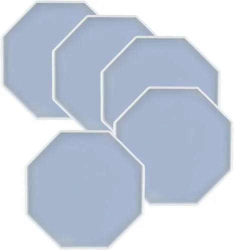 Vista 5 de Molde epoxi de forma cuadrada, 5 piezas, molde de silicona de base cuadrada, tamaño más grande de 5 pulgadas