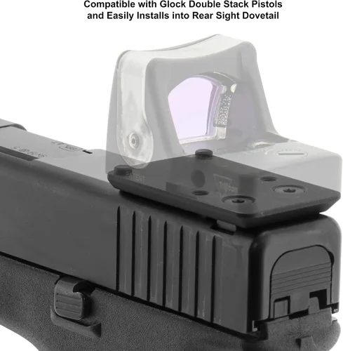 Vista 4 de UTG Super Slim RMR Mount, para la mira trasera Glock, cola de milano, negro