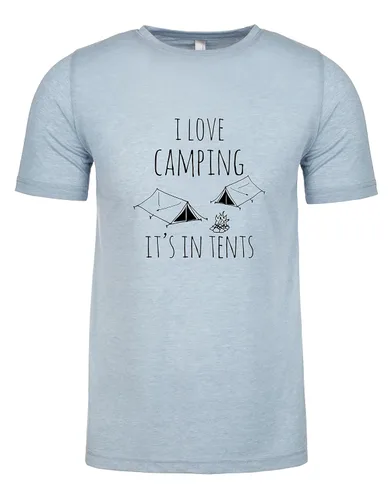Vista 33 de I'd Hike That, Graphic Men's Tee, Funny T Shirt, Shirts with Sayings, Stonewash Blue or Sage (XL, Stonewash Blue)