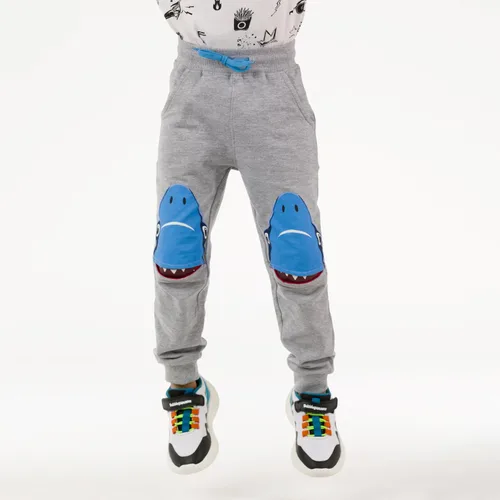 Vista 8 de Toddler Boys Animal 3D Knee Knit French Terry JoggerPants - Pure Cotton