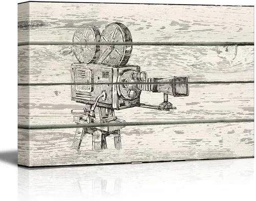 Vista 5 de wall26 - Obra de arte con estampado de madera de ciervo en bosque de abedules - Lienzo rústico para pared, arte para el hogar - 16 x 24 pulgadas