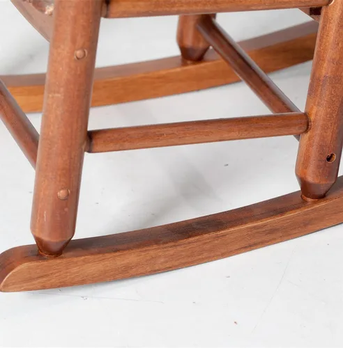 Vista 7 de Mecedora para niños, mecedora de madera para bebés pequeños, muebles cómodos para exteriores e interiores, sala de lectura, dormitorio, sala