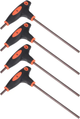 Vista 7 de uxcell Llave hexagonal de 0.079 in con mango en T de doble extremo, acero métrico S2 4 piezas
