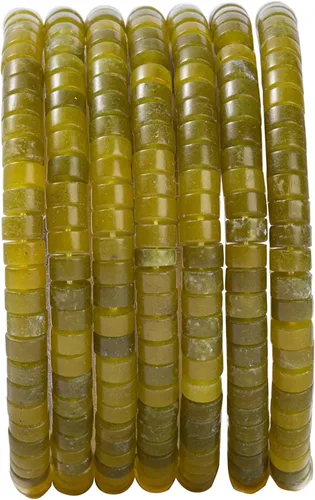 Vista 44 de Abalorios Espaciadores de Jade Natural Africano 4x2mm 38cm/str Redondos Planos Semipreciosos para Hacer Pulseras y Collares Jade africano