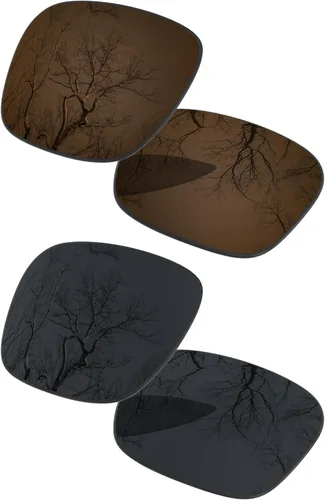 Vista 15 de Juego de 2 lentes polarizadas de repuesto para Oakley Holbrook OO9102 Pack Negro y Negro