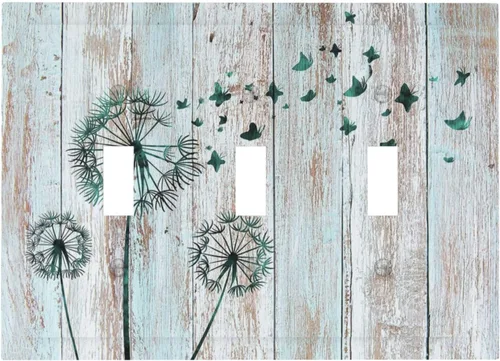 Vista 93 de William Morris Floral Boho Azul Medianoche Azul Bohemio Flor 1 Banda Dúplex Cubierta de Salida Decorativa Receptáculo Único Interruptor Eléctrico