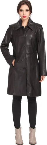 Vista 4 de BGSD Abrigo para caminar de piel de cordero ámbar para mujer (regular, talla grande y pequeña), Ambar