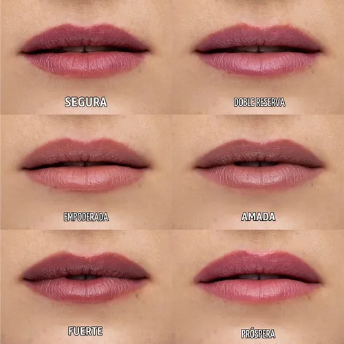 Vista 5 de Lune+Aster Lápiz labial PowerLips: formulado con aceite nutritivo de jojoba, vitamina E y aceite de semilla de girasol, la textura cremosa y ligera