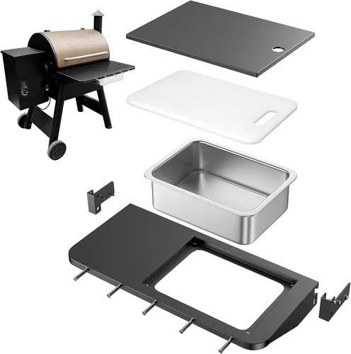 Vista 25 de Utheer Estante frontal plegable para ahumador Pit Boss PBV4NX, mesa