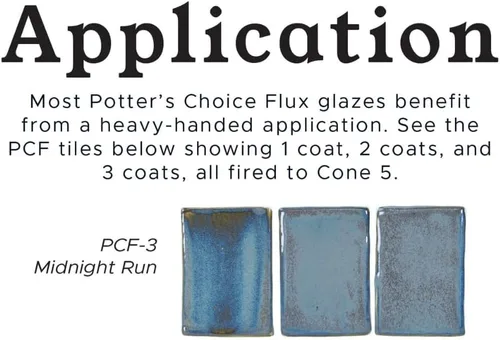 Vista 7 de AMACO Potter's Choice Flux High Fire Glazes - Esmalte de 6 pintas, paquete de clase #1, 6 colores surtidos, cono de fuego medio alto en capas 5-6