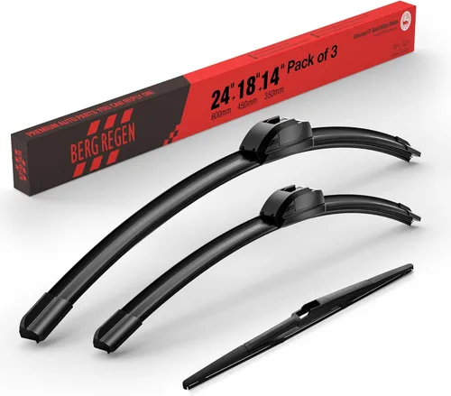 Vista 126 de BERG REGEN Escobillas limpiaparabrisas de 15"+15" con escobilla trasera de 13" - Juego de repuesto automotriz para Jeep Wrangler JK 2008 2009 2010