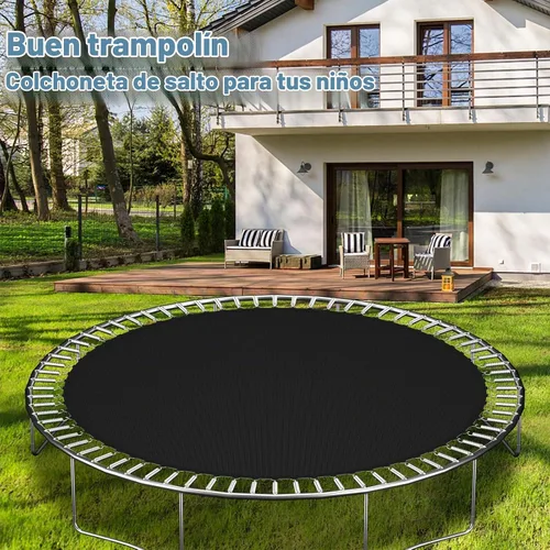 Vista 2 de Cliselda Round Trampoline Replacement Mat Excluding Frame and Spring UV-Resistant, Fits 12ft 14ft 15ft Trampoline Frame with 72/88/96 V-Rings and