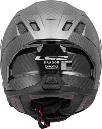 Vista 4 de LS2 Helmets Dragon Casco integral de motocicleta de carbono con parasol