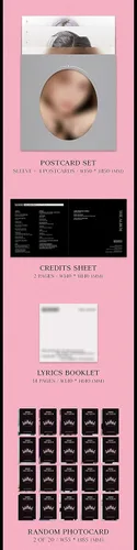 Vista 3 de Blackpink - The Album [Ver. 2] (1st Full Album) [Pre Order] CD+Photobook+Others with Tracking Code, Extra Decorative Sticker Set, Photocard Set
