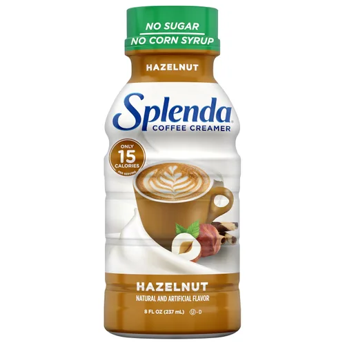Vista 10 de SPLENDA Crema de café de vainilla francesa baja en calorías, sin azúcar, botella de 8 onzas líquidas