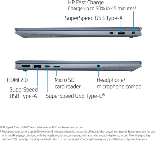 Vista 3 de HP 2022 - Laptop Pavilion IPS FHD 1080P de 15.6 pulgadas, AMD Ryzen 7-5700U de 8 núcleos (hasta 4.3 GHz, Beat i7-1180G7), 64 GB de RAM, SSD NVMe