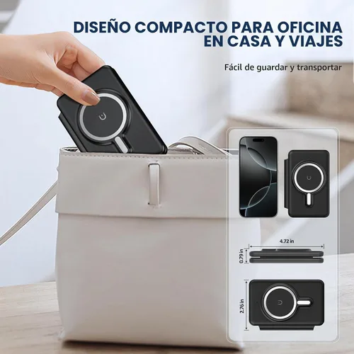 Vista 7 de Estación de carga para dispositivos Apple: cargador inalámbrico magnético Negro