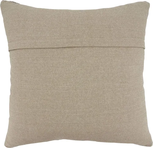 Vista 2 de SARO LIFESTYLE Faye Collection - Almohada bordada a rayas con relleno de plumón, 20 pulgadas, color azul