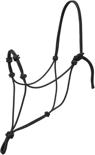 Vista 2 de Weaver Leather Silvertip - Cabestro de cuerda con cuatro nudos Negro