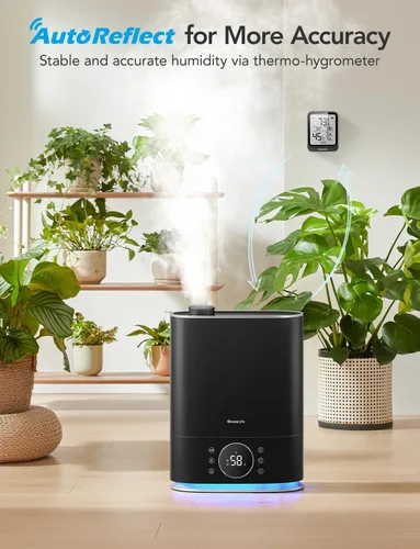 Vista 5 de GoveeLife Humidificadores de 7L para Dormitorio, Humidificador Inteligente de Relleno Superior de Niebla Fría y Cálida para Habitación Grande, Modo