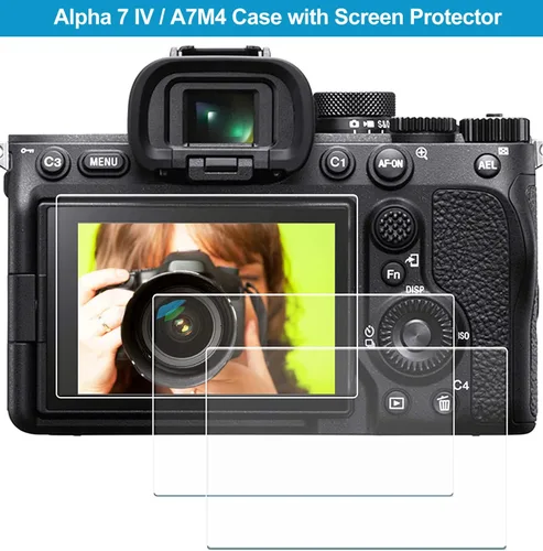 Vista 2 de Pocoukate Funda para cámara digital Sony Alpha 7 IV, A7M4, A7 IV, antiarañazos, delgada, suave, con protector de pantalla, accesorios exclusivos