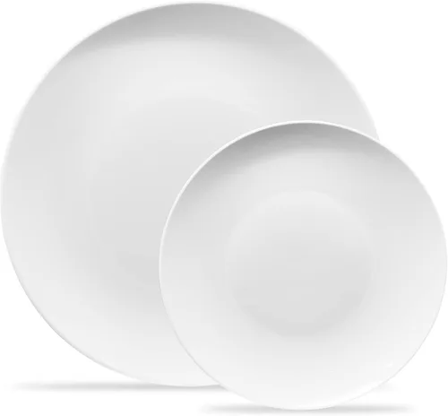 Vista 12 de Plasticpro - Juego de platos combinados de 32 piezas que incluye platos de 16 a 7 pulgadas y platos de 16 a 10 pulgadas de plástico negro