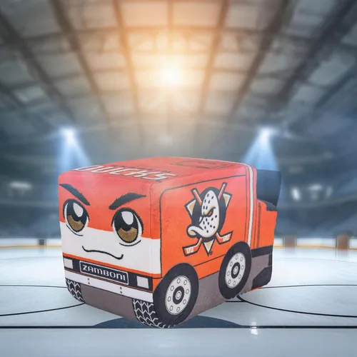 Vista 2 de Bleacher Creatures Anaheim Ducks Zamboni - Peluche Kuricha NHL de 8 pulgadas Anaheim Patos