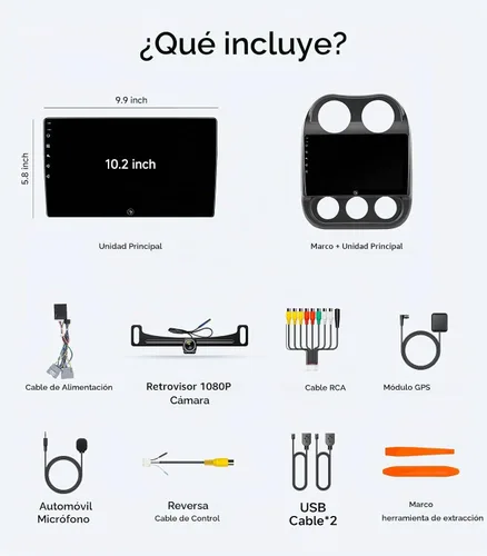Vista 9 de Radio de coche para Jeep Compass Patriot 2010-2016, inalámbrico CarPlay