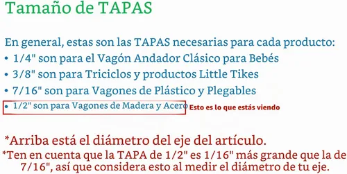 Vista 2 de Quadrapoint Tapacubos compatible con la popular marca Red Wagon para carros de acero y madera, solo 1/2 pulgada roja