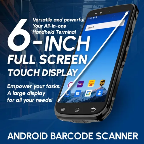 Vista 3 de Rayoungtek Android 12 Escáner de Código de Barras 4+64GB Integrado 1D/2D/QR Zebra SE4710 Escáner de Código de Barras 4G Inalámbrico Computadora