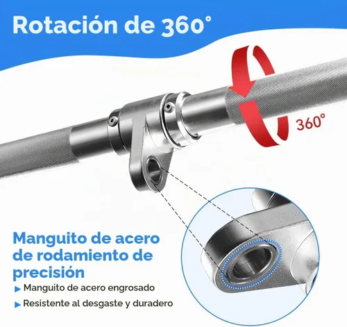 Vista 3 de Accesorio para máquina de cable, barra de tracción LAT, barra recta de tríceps de aluminio ligera, barra V, accesorios de tracción LAT, accesorios