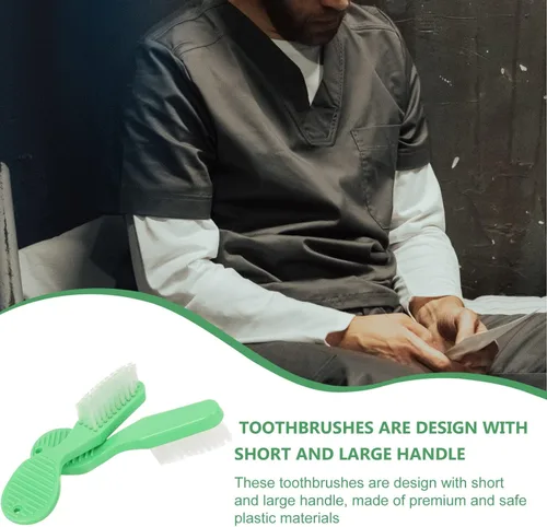 Vista 8 de Cepillo de dientes con mango para limpieza de dientes, 10 Uds