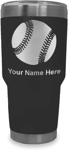 Vista 32 de LaserGram Vaso personalizado de 20 onzas, pelota de béisbol (verde camuflado)