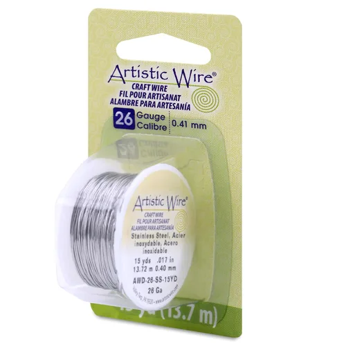 Vista 24 de Artistic Wire, Alambre de acero inoxidable calibre 18, 57 pies