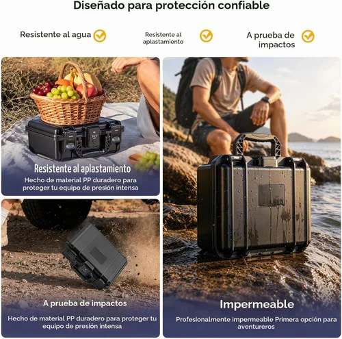 Vista 5 de Estuche rígido impermeable para DJI Osmo Pocket 4P/4, doble capa