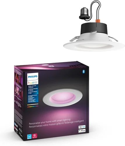 Vista 5 de Philips Hue Downlights LED inteligentes de ambiente blanco y color (paquete de 4) Downlight LED inteligente blanco y color ambiental (1 unidad)