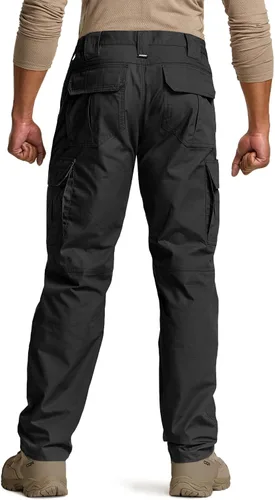 Vista 2 de CQR Men's Tactical Pants, Water Resistant Ripstop Cargo Pants, Lightweight EDC Work Hiking Pants, Outdoor Apparel