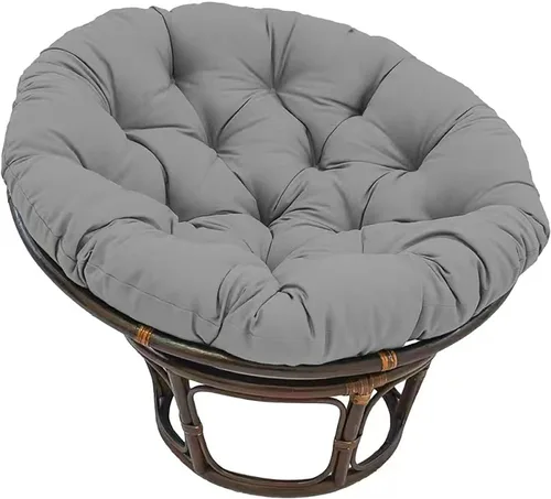 Vista 10 de HUHJYUGE Cojín de asiento para cesta colgante de 16 x 16 pulgadas, cojín para silla de columpio suave, cojín redondo para silla de huevo colgante