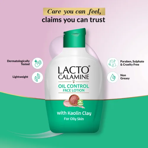 Vista 6 de Lacto Calamine Loción hidratante facial para pieles normales a mixtas Exceso de aceite absorbente y hidratante para refinar poros Matificante