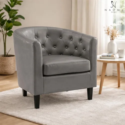Vista 11 de Ariana Silla Giratoria de Barril de 360 Grados Silla de Acento Giratoria para Sala de Estar con Reposabrazos Silla de Acento Pequeña para el Hogar