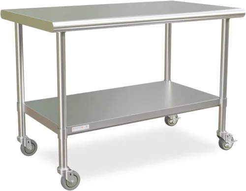 Vista 16 de STABLEINK Mesa de acero inoxidable con protector contra salpicaduras de 30 Con Backsplash